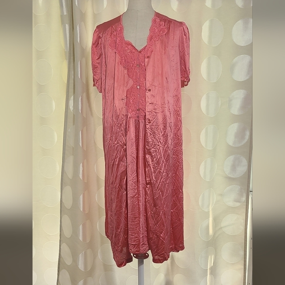 Vintage Nancy King Nightgown and robe 2 piece set size large
